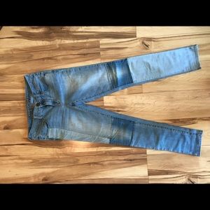 American Eagle patchwork jeans.